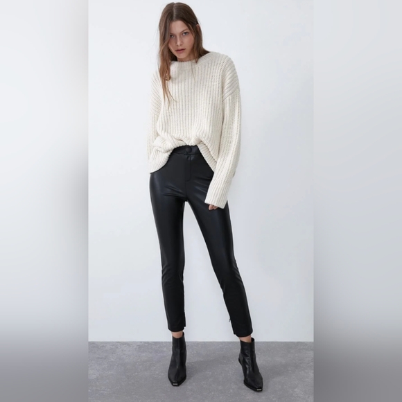 Faux leather Zara Pants - Picture 1 of 3
